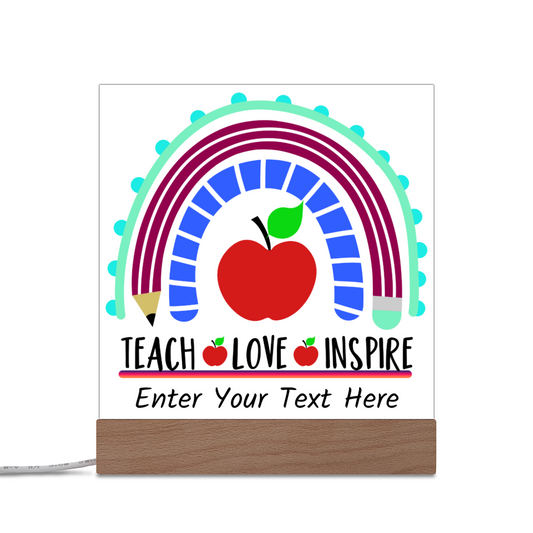 Teach Love Inspire Illuminated Light Stand