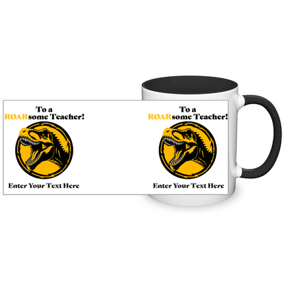 To A ROARsome Teacher Two Tone Mug