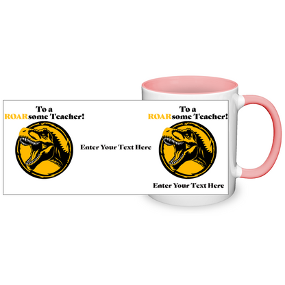 To A ROARsome Teacher Two Tone Mug