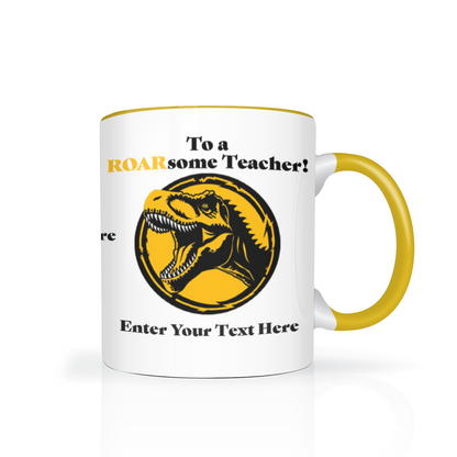 To A ROARsome Teacher Two Tone Mug