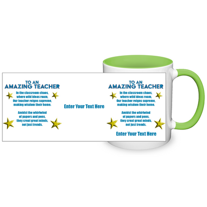 To An Amazing Teacher Two Tone Mug