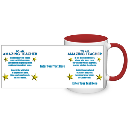 To An Amazing Teacher Two Tone Mug