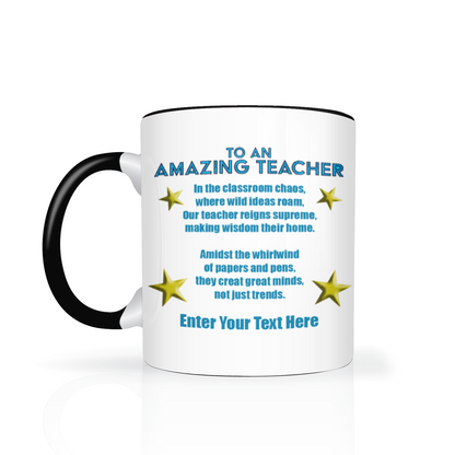 To An Amazing Teacher Two Tone Mug