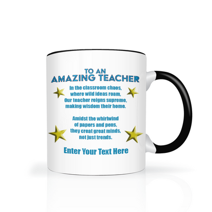 To An Amazing Teacher Two Tone Mug