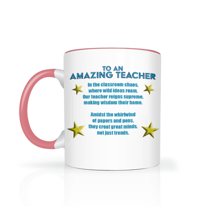 To An Amazing Teacher Two Tone Mug