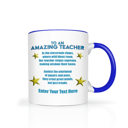 To An Amazing Teacher Two Tone Mug