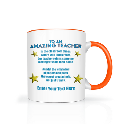 To An Amazing Teacher Two Tone Mug