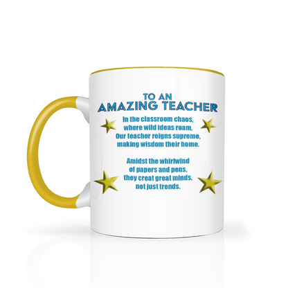 To An Amazing Teacher Two Tone Mug