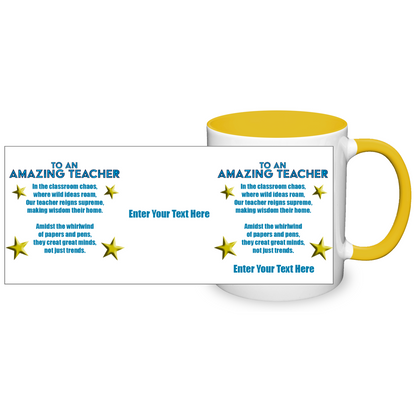 To An Amazing Teacher Two Tone Mug