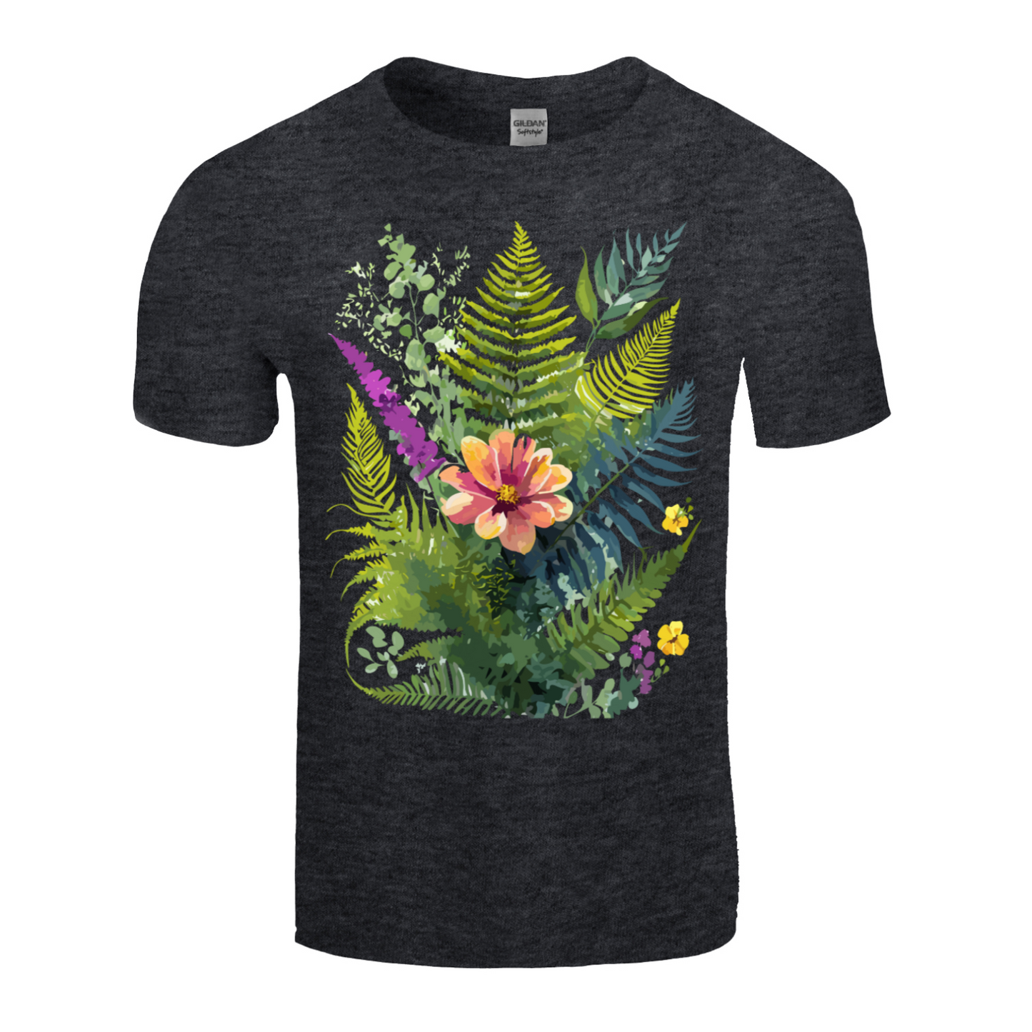 Colorful Ferns and Flowers Mother's Day T-Shirt