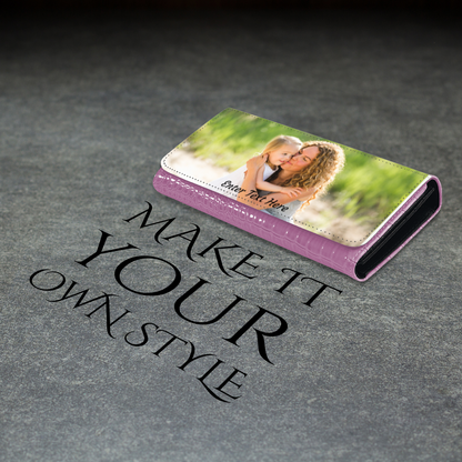 Personalized Photo Upload Faux Crocodile Skin Ladies Purse