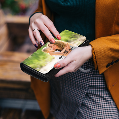 Personalized Photo Upload Faux Crocodile Skin Ladies Purse