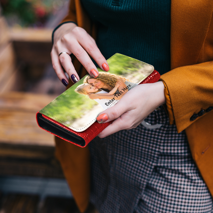 Personalized Photo Upload Faux Crocodile Skin Ladies Purse