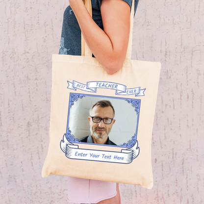 Best Teacher Ever Personalized Tote Bag