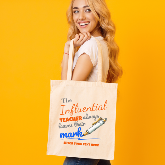 The Influential Teacher Personalized Tote Bag