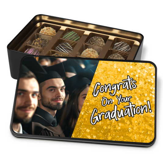 Congrats On Your Graduation Tin Of Handmade Truffles