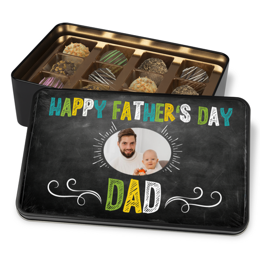 Happy Father's Day Tin Of Handmade Chocolates