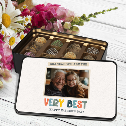 Grandad You Are The Very Best Happy Father's Day Tin Of Handmade Truffles