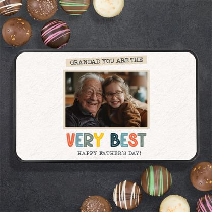 Grandad You Are The Very Best Happy Father's Day Tin Of Handmade Truffles