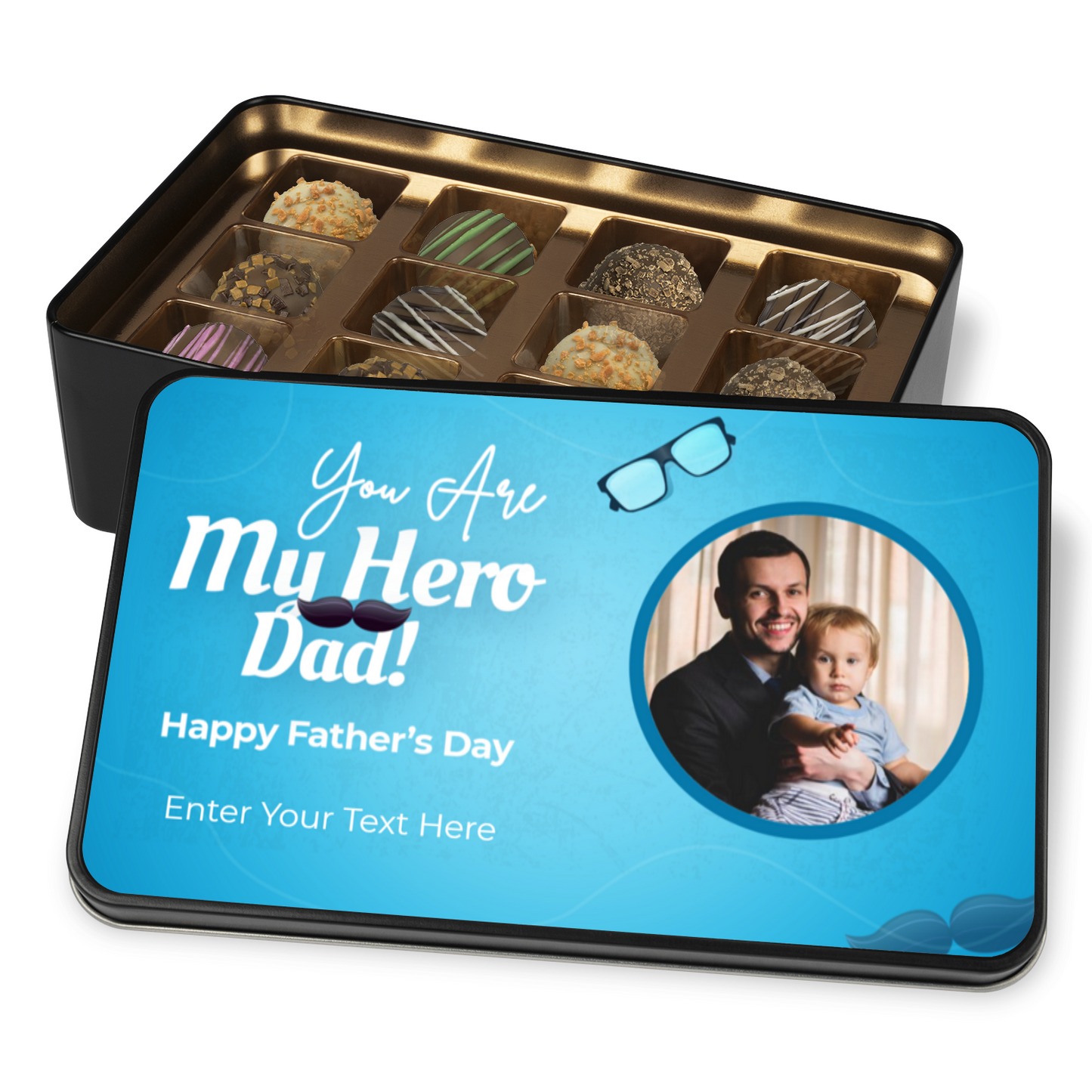 You Are My Hero Dad Happy Father's Day Tin Of Handmade Chocolates