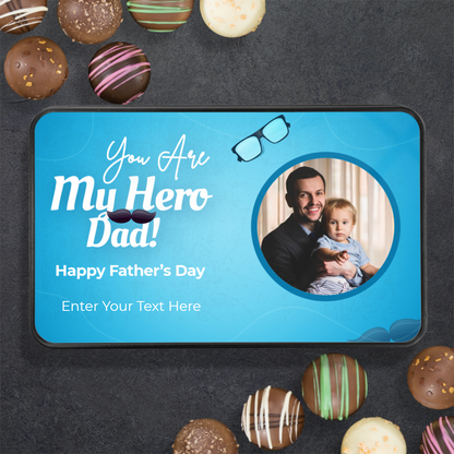 You Are My Hero Dad Happy Father's Day Tin Of Handmade Chocolates