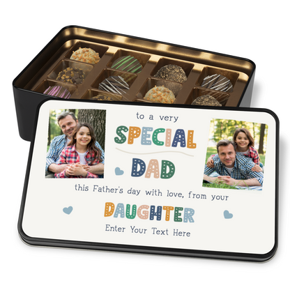 To A Very Special Dad This Father's Day With Love Tin Of Handmade Chocolates