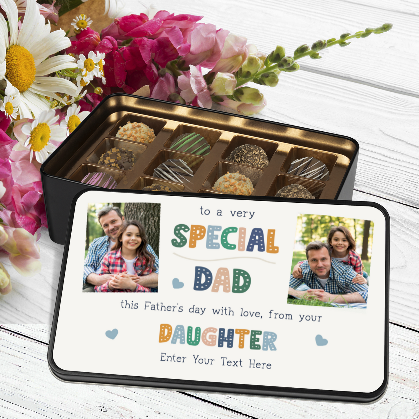 To A Very Special Dad This Father's Day With Love Tin Of Handmade Chocolates