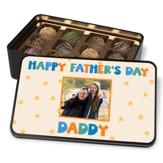 Happy Father's Day Daddy Tin Of Handmade Chocolates