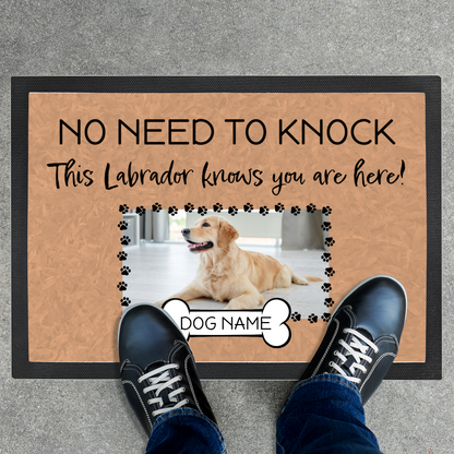 No Need To Knock This Labrador Knows You Are Here With Your Dogs Name & Photo Upload