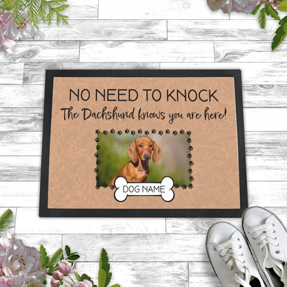 No Need To Knock This Dachshund Knows You Are Here With Your Dogs Name & Photo Upload