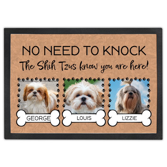 No Need To Knock These Shih Tzus Know You Are Here With 3 Dogs Names &  3 Photo Uploads