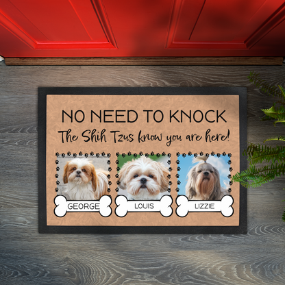 No Need To Knock These Shih Tzus Know You Are Here With 3 Dogs Names &  3 Photo Uploads