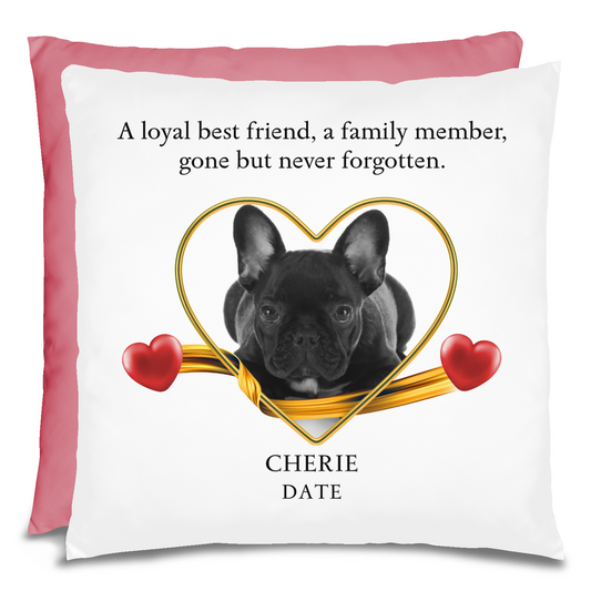 Personalized Pet Memorial French Bulldog Pillow