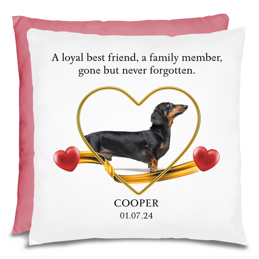 Personalized Pet Memorial Dachshund Pillow