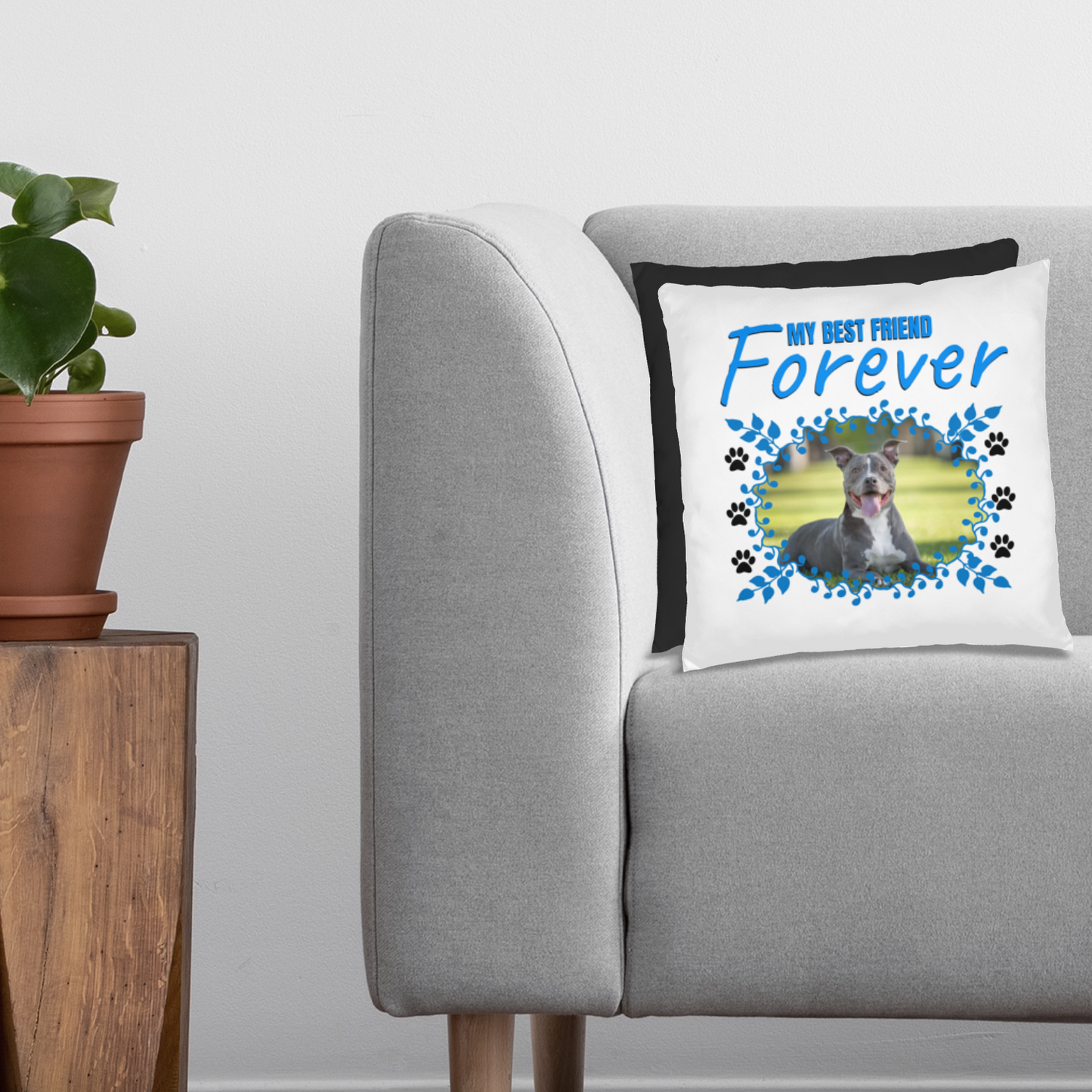 Personalized Pet Best Friend Pit bull Pillow