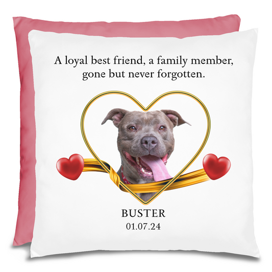 Personalized Pet Memorial Pit bull Pillow