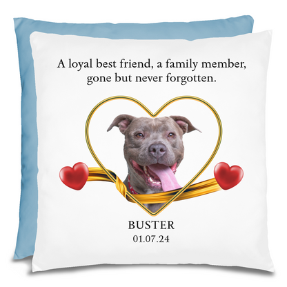 Personalized Pet Memorial Pit bull Pillow