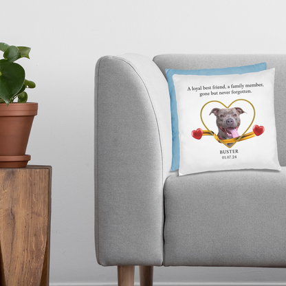 Personalized Pet Memorial Pit bull Pillow