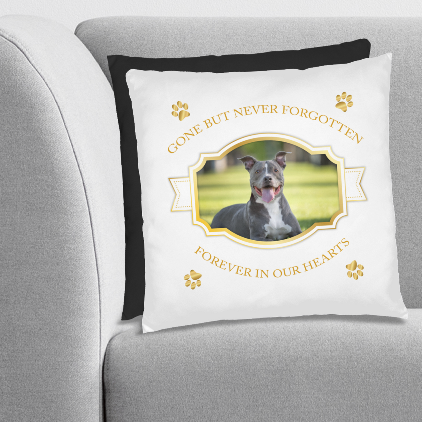 Personalized Pet Memorial Pit bull Pillow