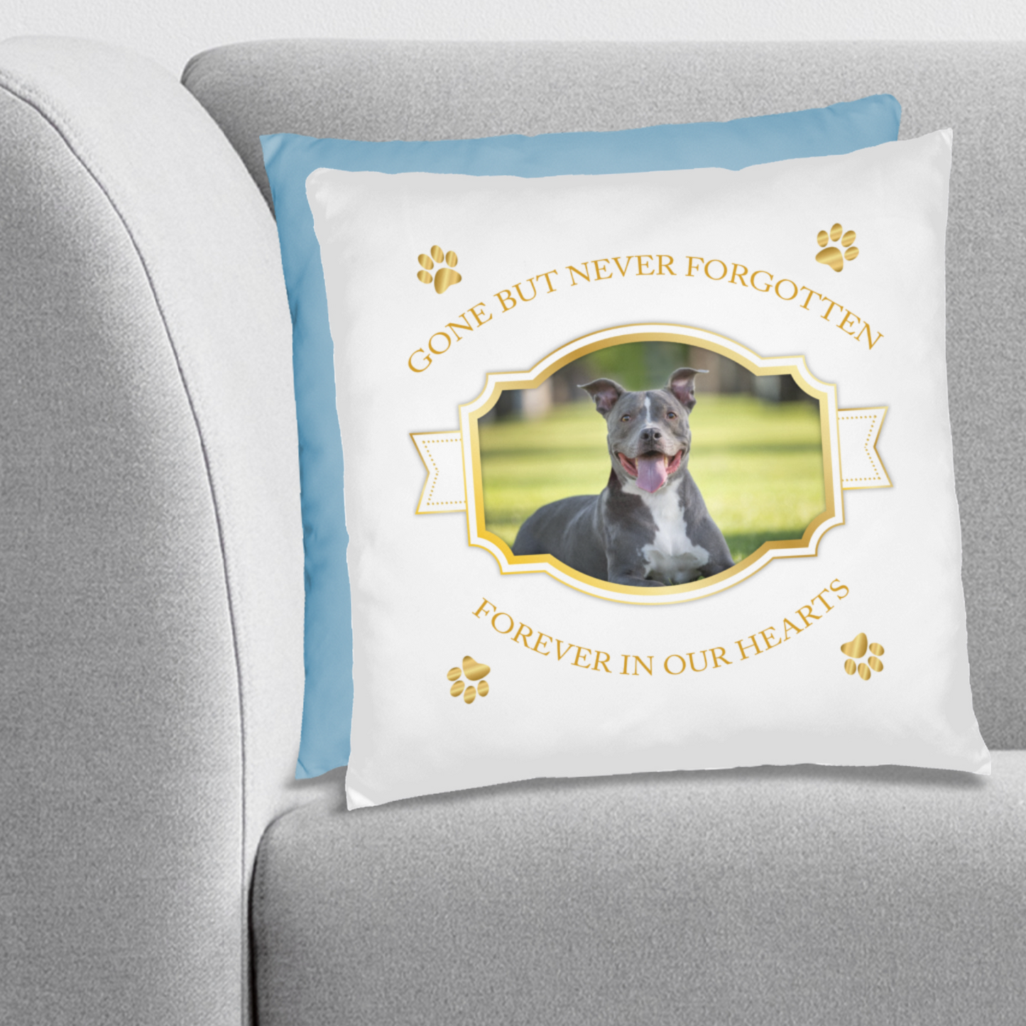 Personalized Pet Memorial Pit bull Pillow