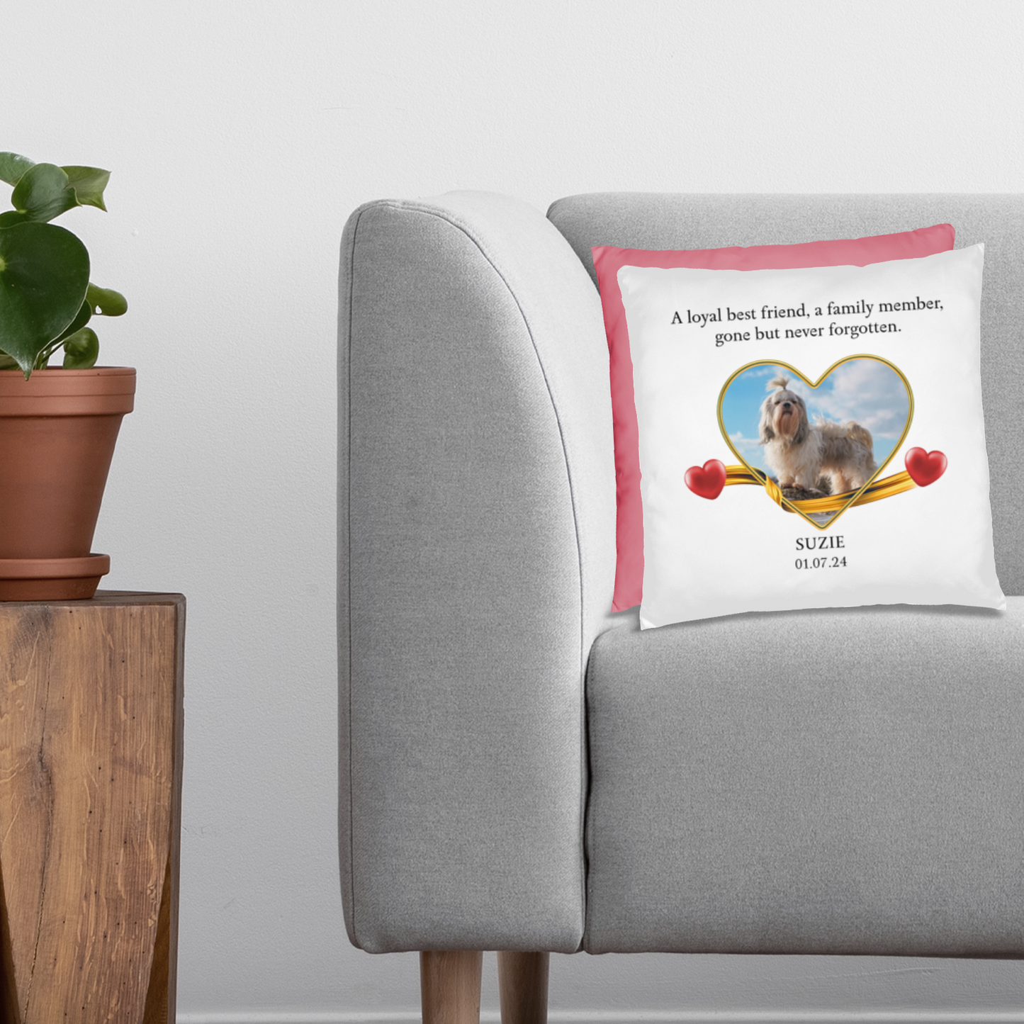 Personalized Pet Memorial Shih Tzu Pillow