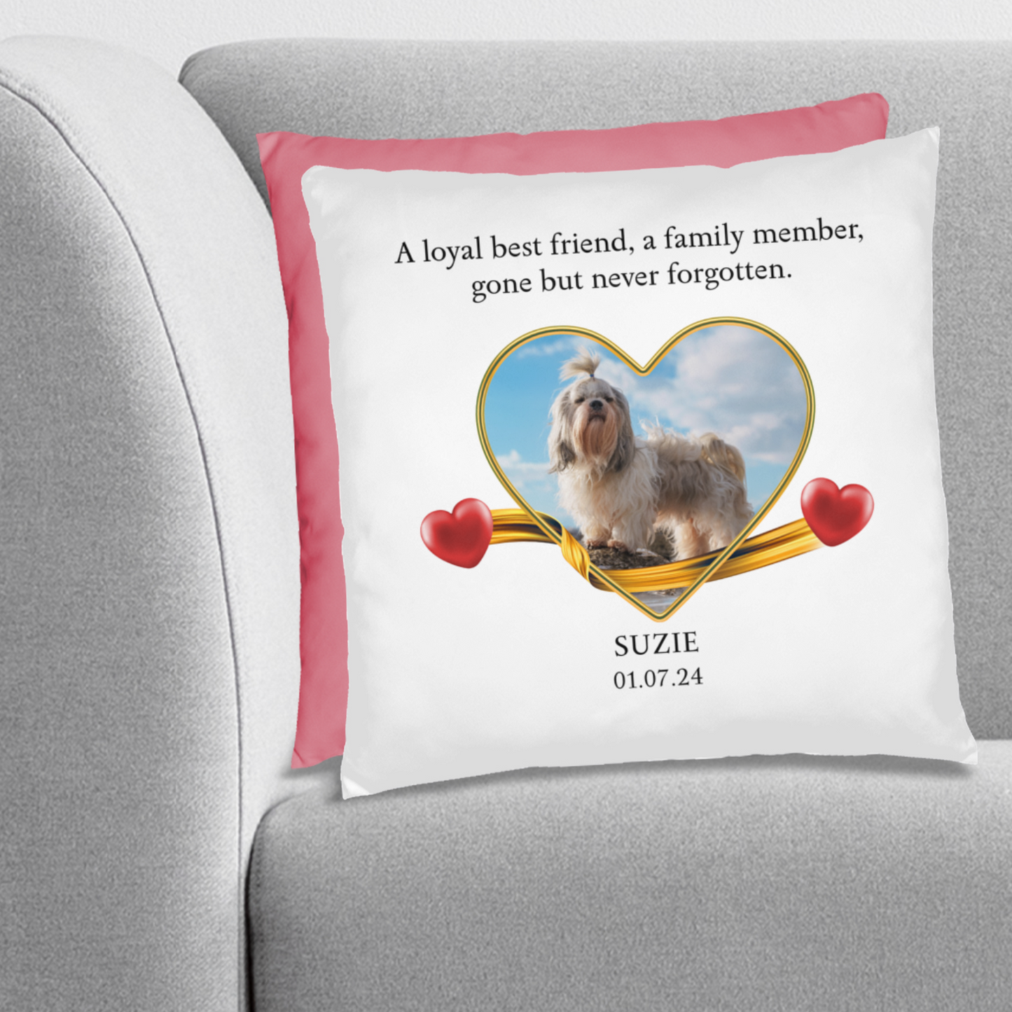 Personalized Pet Memorial Shih Tzu Pillow