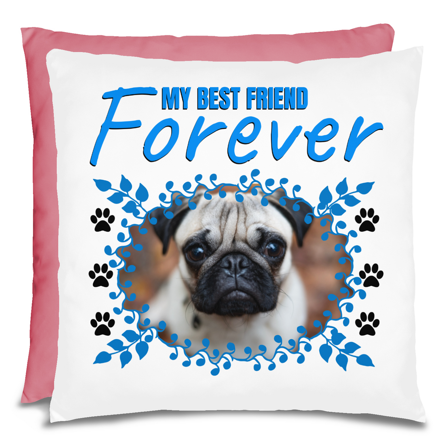 Personalized Pet Best Friend Pug Pillow