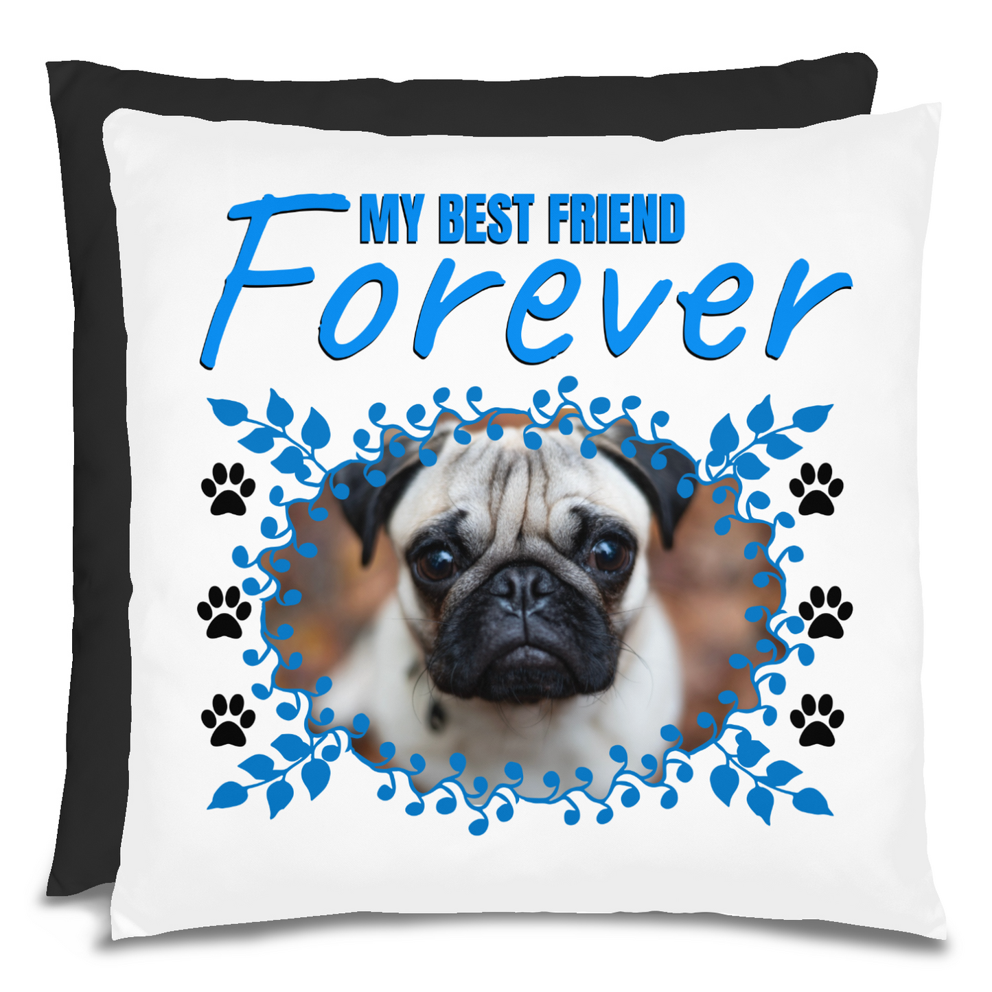 Personalized Pet Best Friend Pug Pillow