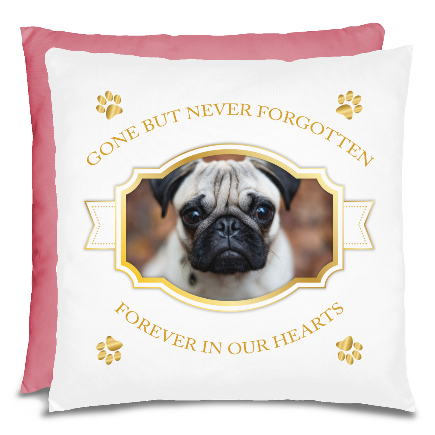 Personalized Pet Memorial Pug Pillow