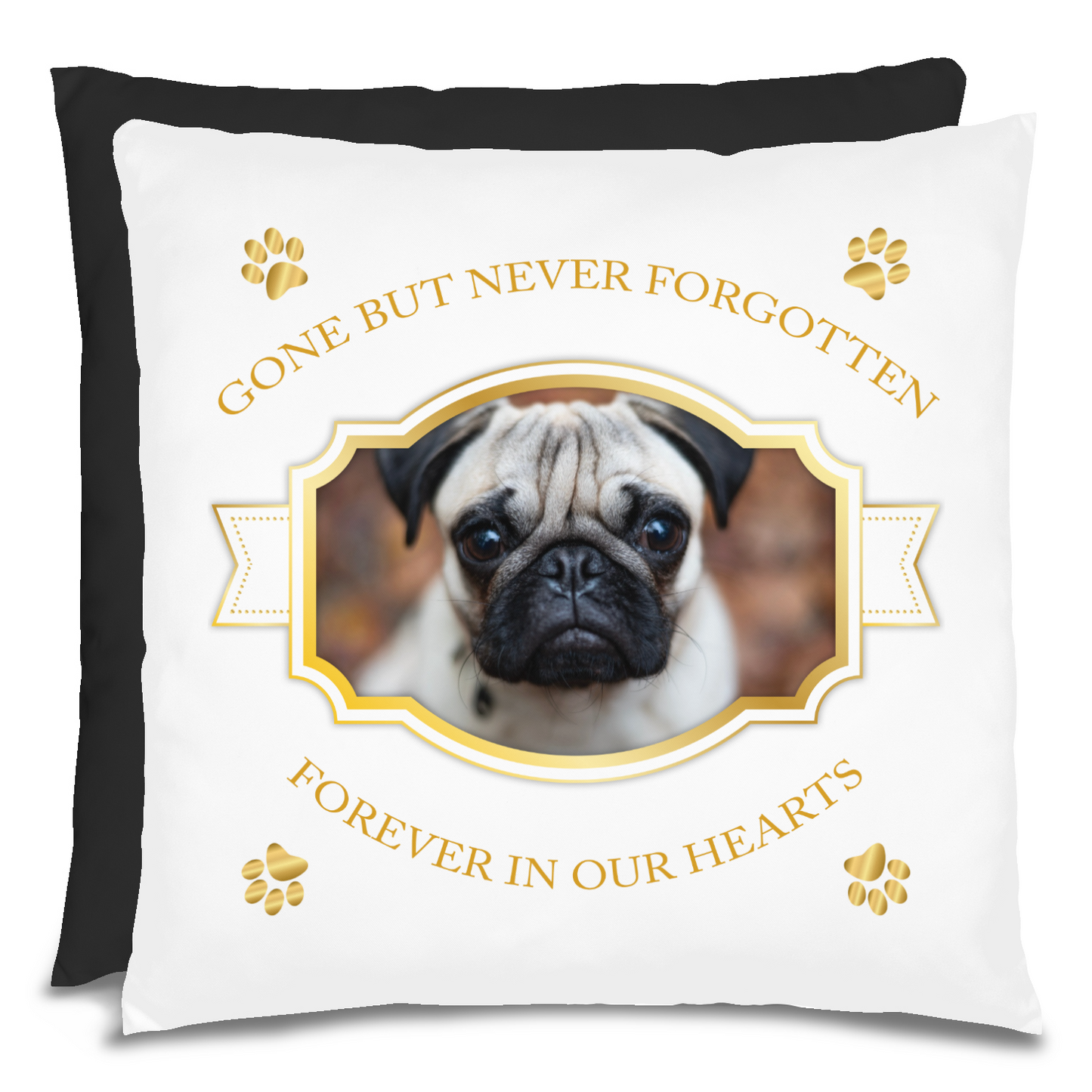 Personalized Pet Memorial Pug Pillow