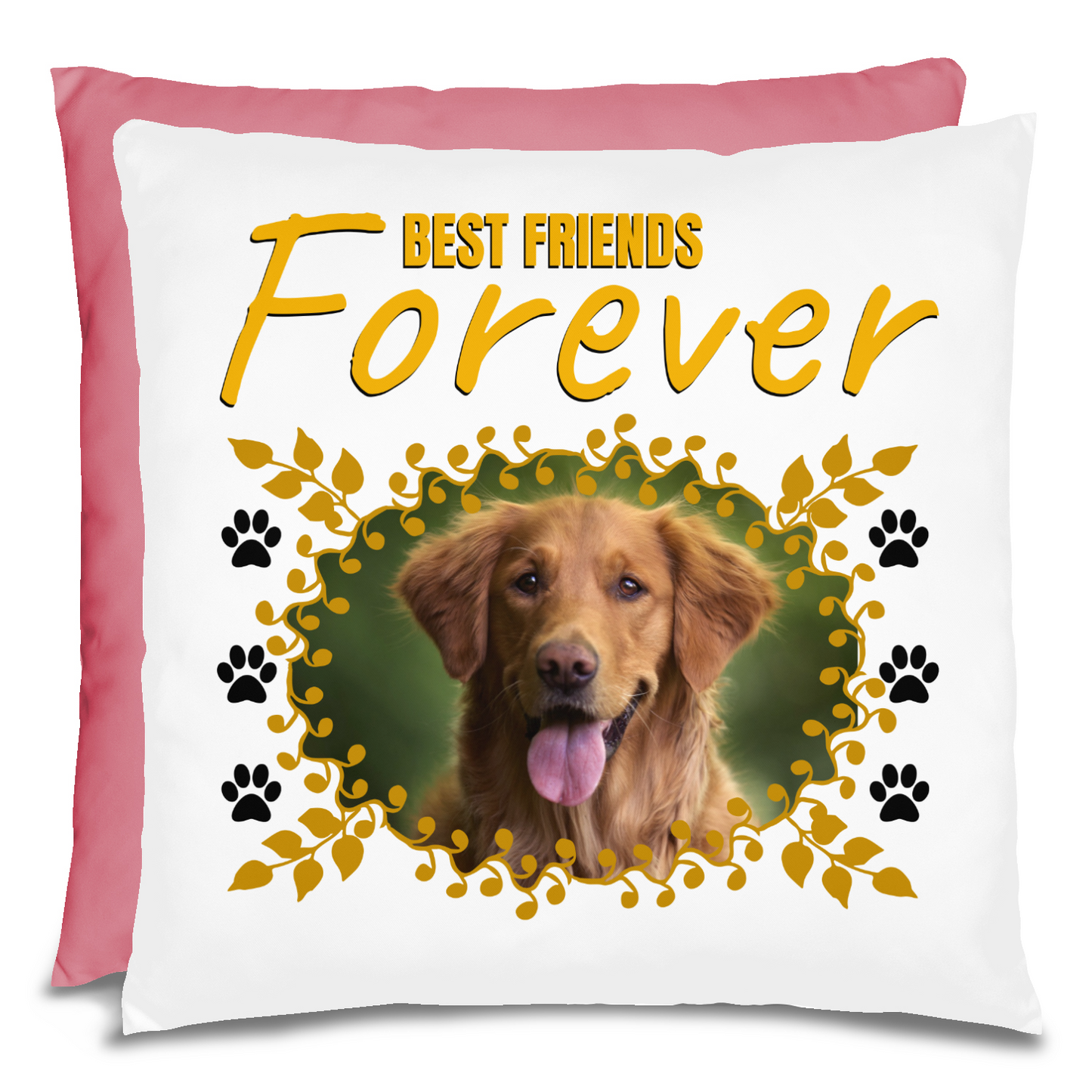 Personalized Pet Best Friend Golden Retriever Pillow