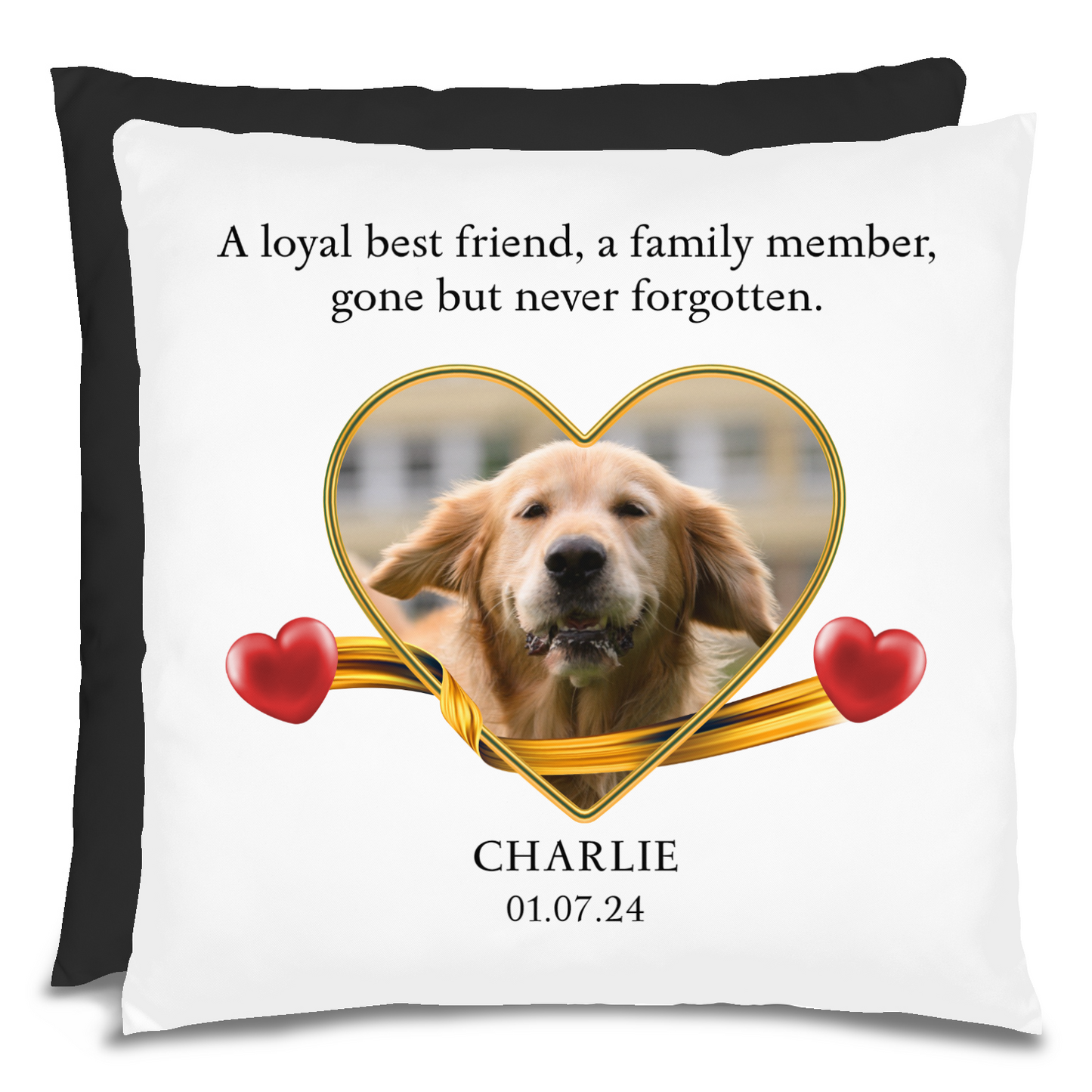 Personalized Pet Memorial Golden Retriever Pillow