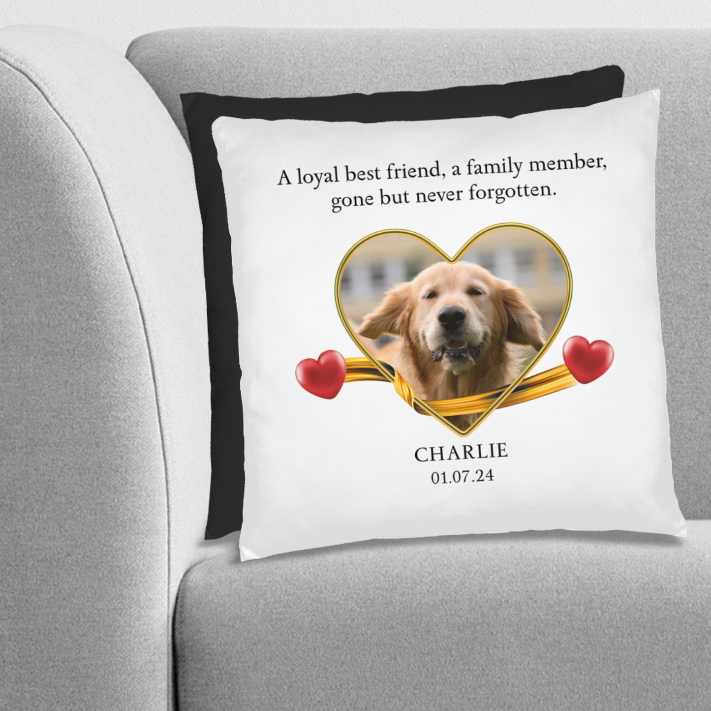 Personalized Pet Memorial Golden Retriever Pillow