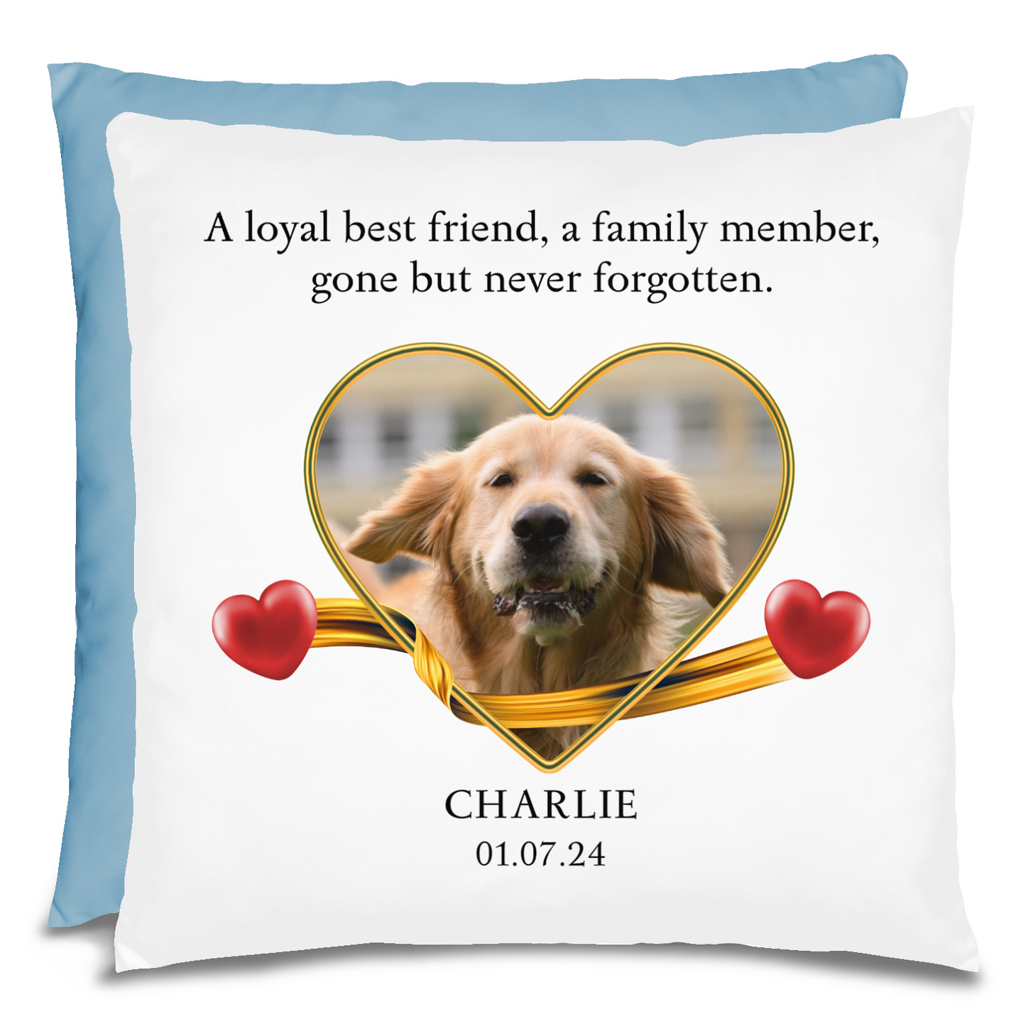 Personalized Pet Memorial Golden Retriever Pillow